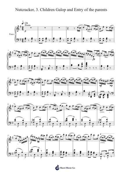 The Nutcracker, Op. 71: Act I, No. 3. Children's Galop and Entry of the Parents Sheet Music by Pyotr Ilyich Tchaikovsky-Arr.Housebuck Boylejones
