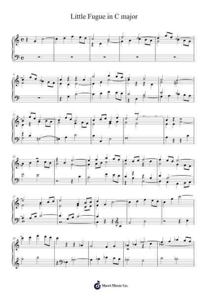 Little Fugue in C major Sheet Music by -Arr.Keatssoll