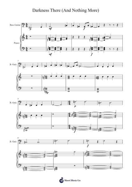 Darkness There (And Nothing More) Sheet Music by Luke Beattie-Arr.Paygill Noaho'neil