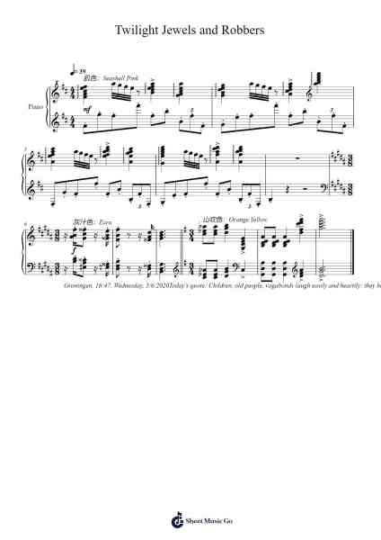 Twilight Jewels and Robbers Sheet Music by Faithelip-Arr.Reyblume Poundtor
