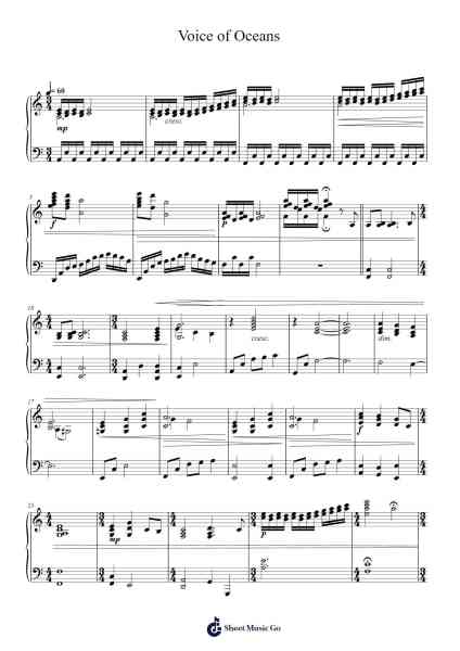 Voice of Oceans Sheet Music by Flavio Santo/Daniel Bondaczuk-Arr.Juddton Mucott