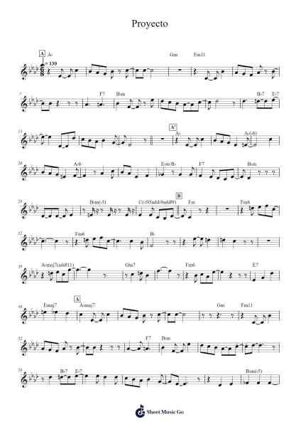 Proyecto Sheet Music by Tadeo González-Arr.Irsharp Bartrah