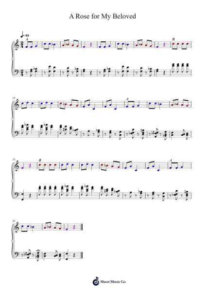 A Rose for My Beloved - Lento Sheet Music by Béla Bartók-Arr.Blairbart