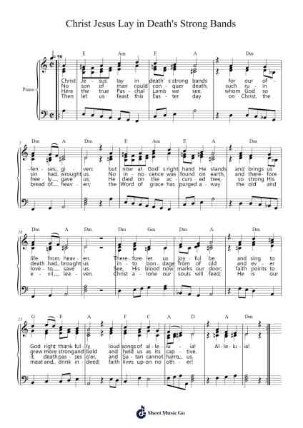 Christ Jesus Lay in Death's Strong Bands Sheet Music by Misc Praise Songs-Arr.Jeno Willlotte