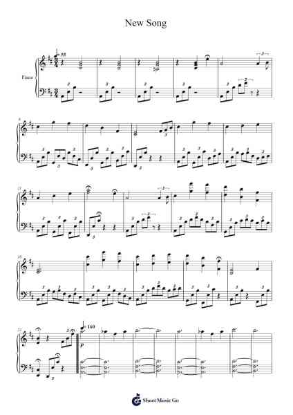 New Song Sheet Music by Dennis Burns-Arr.Olchel