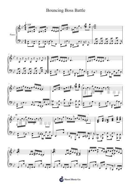Bouncing Boss Battle Sheet Music by Hirokazu Ando-Arr.Tateearl Grantbroad