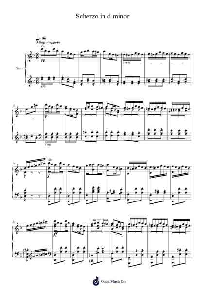 Scherzo in D Minor Sheet Music by Sergei Rachmaninoff-Arr.Gasgreve Ausnal