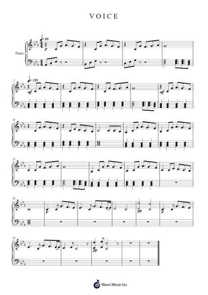V O I C E Sheet Music by Jonte-Arr.Dwightharte Phijoyce