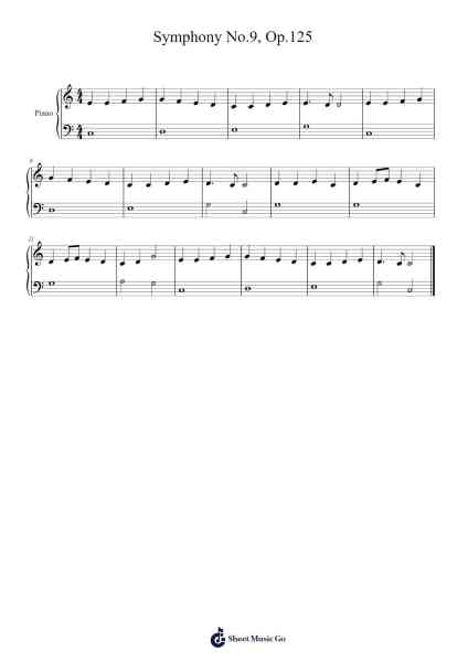 Symphony No. 9 in D Minor, Op. 125 "Ode to Joy" Sheet Music by Ludwig van Beethoven-Arr.Coleign Agdore