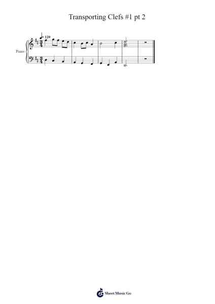 Transporting Clefs #1 pt 2 Sheet Music by lindemankeira-Arr.Stilhan Dalter