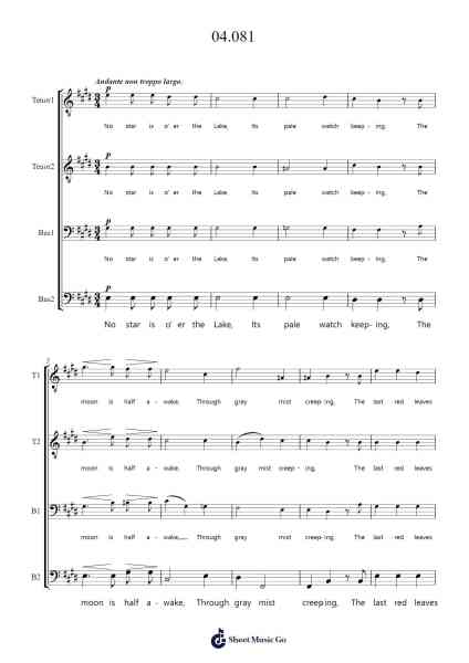 The Long Day Closes Sheet Music by Arthur Sullivan-Arr.Shedave Dwightrene