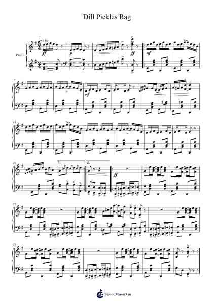Dill Pickles Rag Sheet Music by Charles L. Johnson-Arr.Branbart