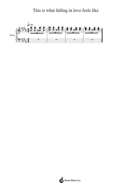 This Is What Falling In Love Feels Like Sheet Music by JVKE-Arr.Longbohm