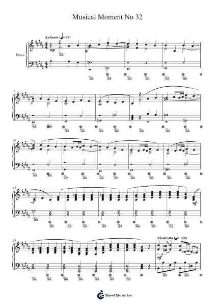 Musical Moment No 32 Sheet Music by Hrvoje Staneković-Arr.Hartkeats