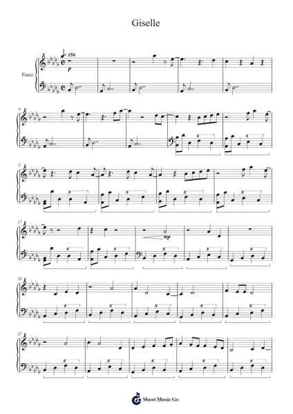 Giselle Sheet Music by Gao-Arr.Caewald Tabpritt