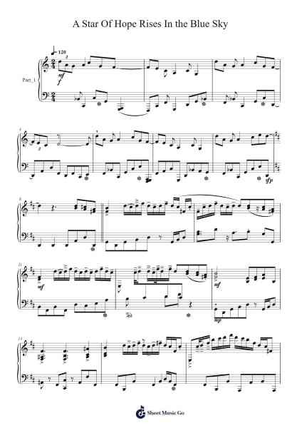 A Star Of Hope Rises In the Blue Sky Sheet Music by Kenlice Upmin-Arr.Vabuck Clevevien