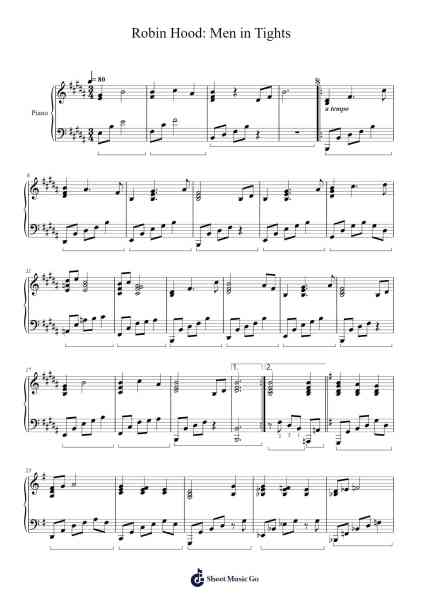 Robin Hood: Men in Tights Sheet Music by Mel Brooks-Arr.Bucktus