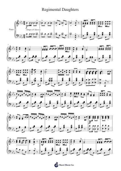 Regimental Daughters Sheet Music by W.C. Powell-Arr.Motbrow