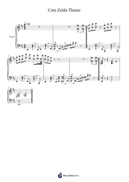 Cute Zelda Theme Sheet Music by Koji Kondo-Arr.Lynsmith Yetburne