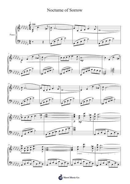 Nocturne of Sorrow Sheet Music by Masao Aichi-Arr.Feltrid