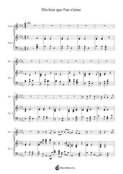 Dis-leur que l'on s'aime Sheet Music by Hamada Kaddour-Arr.Brumaud
