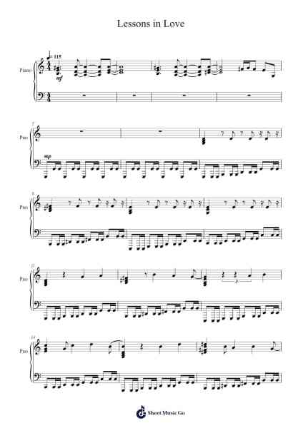 Lessons in Love Sheet Music by Level 42-Arr.Reylome