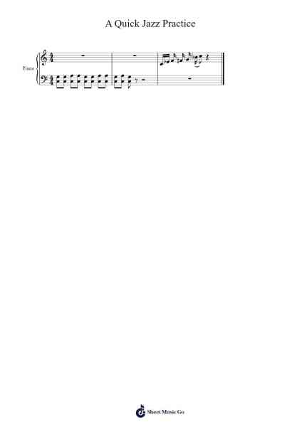 A Quick Jazz Practice Sheet Music by haydenstrauss-Arr.Sukin