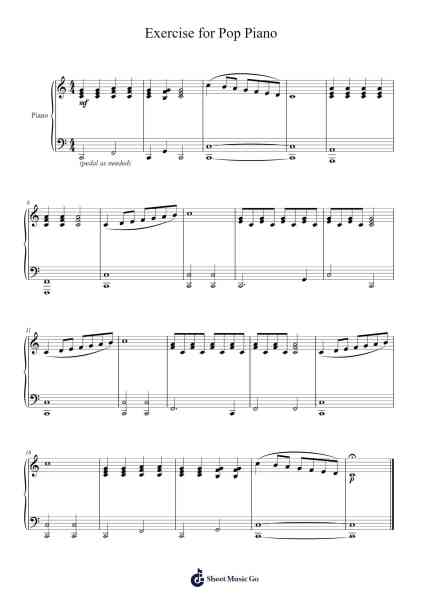 Exercise for Pop Piano Sheet Music by Kathryn Carpenter-Arr.Chandys Jehan
