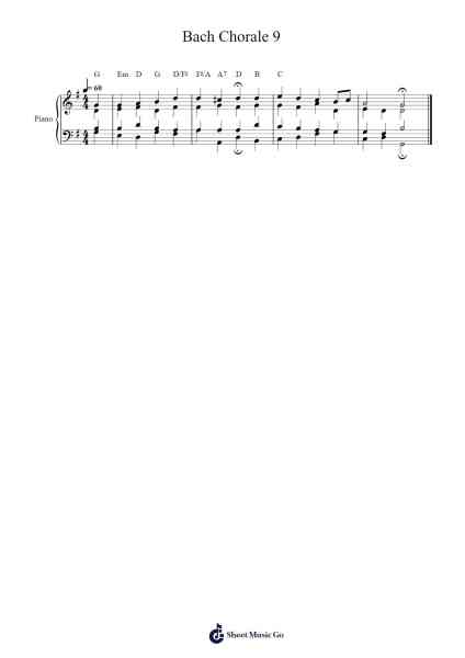 Bach Chorale 9 Sheet Music by Yarden Aharoni-Arr.Fowcoln