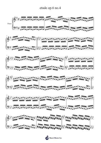 etude op.6 no.4 Sheet Music oleh undefined-Arr.Losopp Webslin
