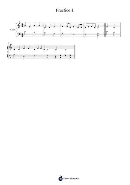 Practice 1 Sheet Music by junasanur-Arr.Hootus