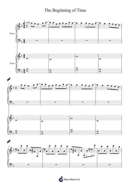 The Beginning of Time Sheet Music by Misc Unsigned Bands-Arr.Errist