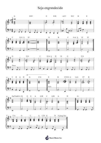 Seja engrandecido Sheet Music by Banda Kerigma-Arr.Stilwald Mollswift