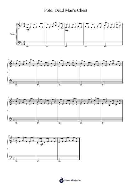 Pirates of the Caribbean: Dead Man's Chest Sheet Music by Hans Zimmer-Arr.Chamtra