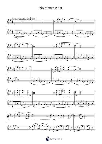No Matter What (from Whistle Down the Wind) Sheet Music by Andrew Lloyd Webber/Jim Steinman-Arr.Jersoon