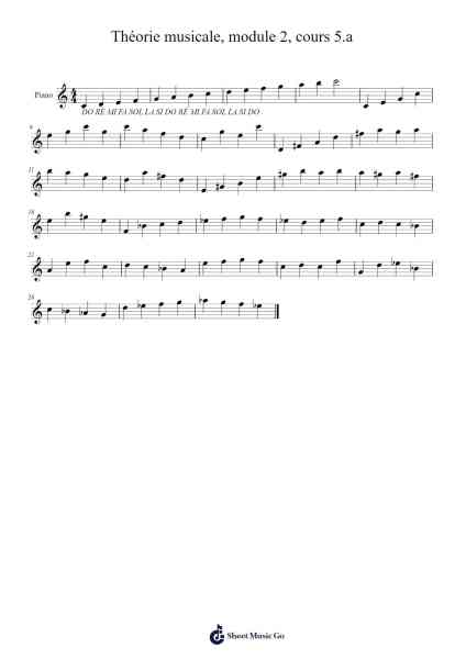 Théorie musicale, moduke 2, cours 5 Sheet Music by Marmott-Arr.Wolian