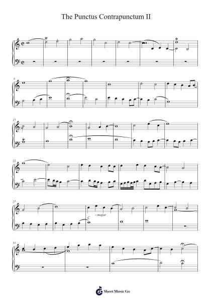 The Punctus Contrapunctum II Sheet Music by Unknown author-Arr.Fastjean