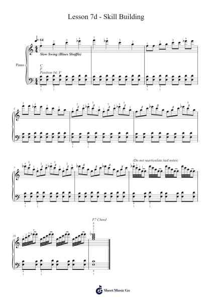 Lesson 7d - Skill Building Sheet Music by Shirnett-Arr.Walshses