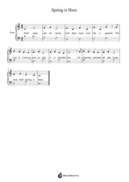 Spring is Here Sheet Music by Giulia Amarante-Arr.Chloekeats