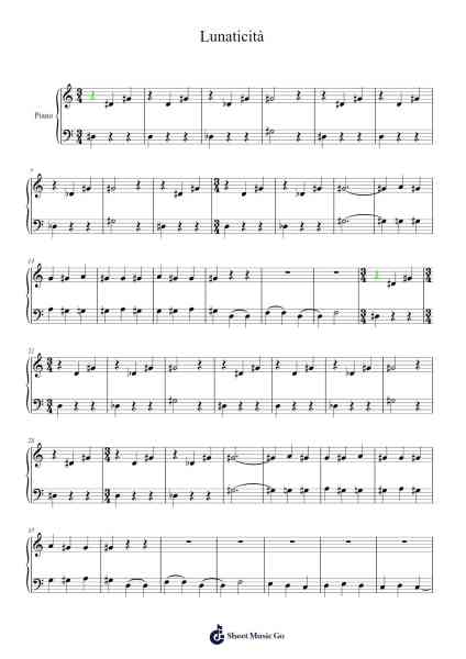 Lunaticità Sheet Music by Chloeswift Tamsea-Arr.Beckfey Earlnice