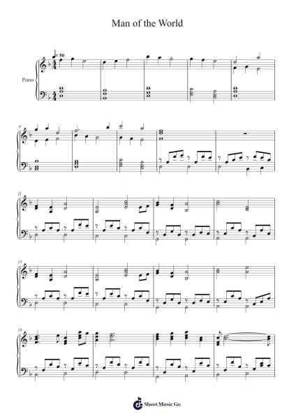Man of the World Sheet Music by Yasuharu Takanashi-Arr.Earlharine