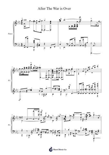 After The War is Over Sheet Music by -Arr.Yuledon