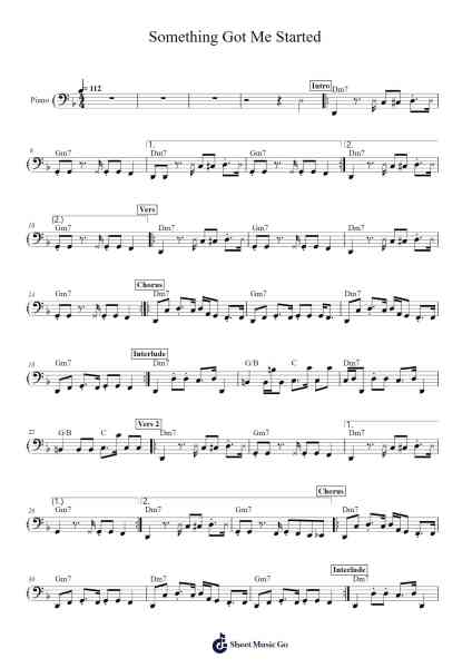 Something Got Me Started Sheet Music by Simply Red-Arr.Woodcie Budad