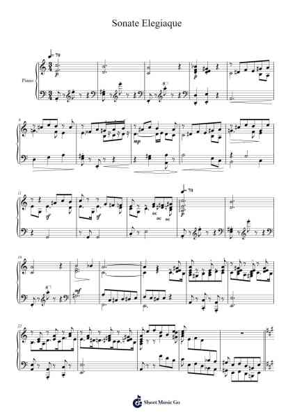 Sonate Elegiaque Sheet Music by undefined-Arr.Humeleen Bachnat
