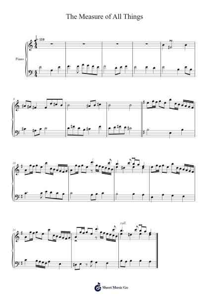 The Measure of All Things Sheet Music by Lord Of The Lost-Arr.Toddgail
