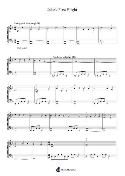 Jake's First Flight 樂譜由 James Horner - 編曲 Doulow
