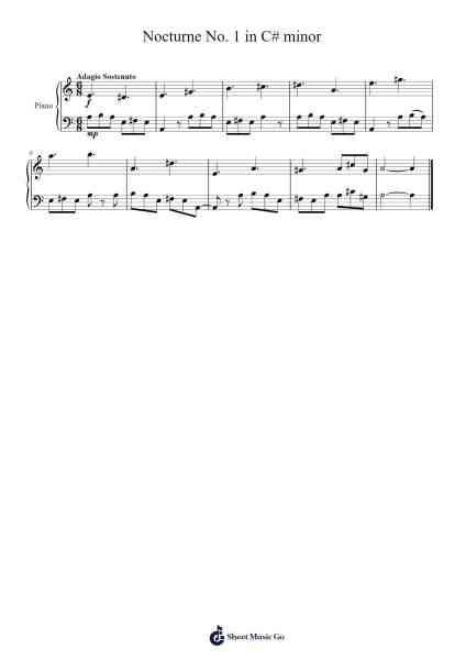 Nocturne No. 1 in C# Minor Sheet Music by Rusty Burroughs-Arr.Jaboyle Erve