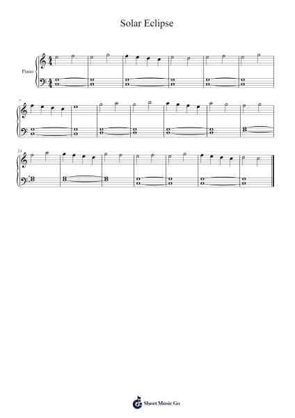 Solar Eclipse Sheet Music by Desi-Arr.Krisrol Petthew