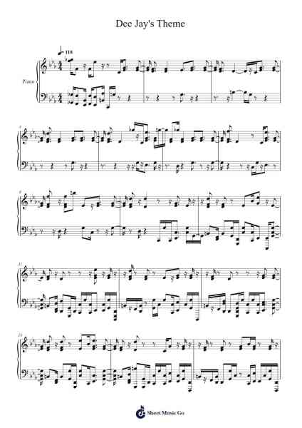 Dee Jay's Theme Sheet Music by Yoko Shimomura-Arr.Mondlius