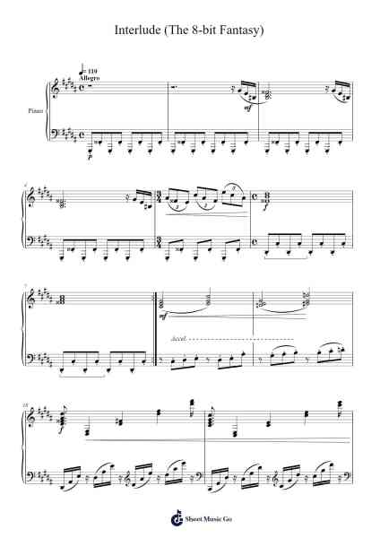Interlude (The 8-bit Fantasy) Sheet Music by Iovane Sakhelashvili-Arr.Quinncol